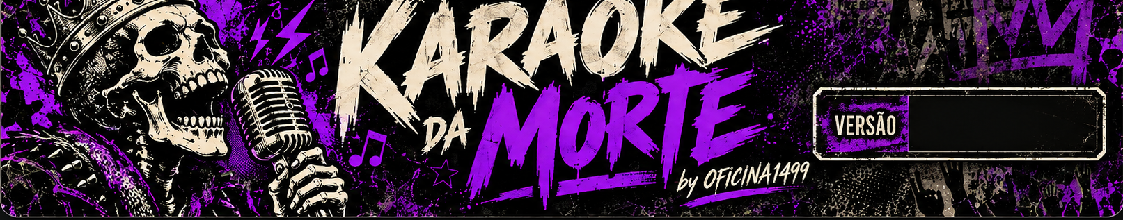 Banner original Karaokê da Morte com espaço visual reservado à versão