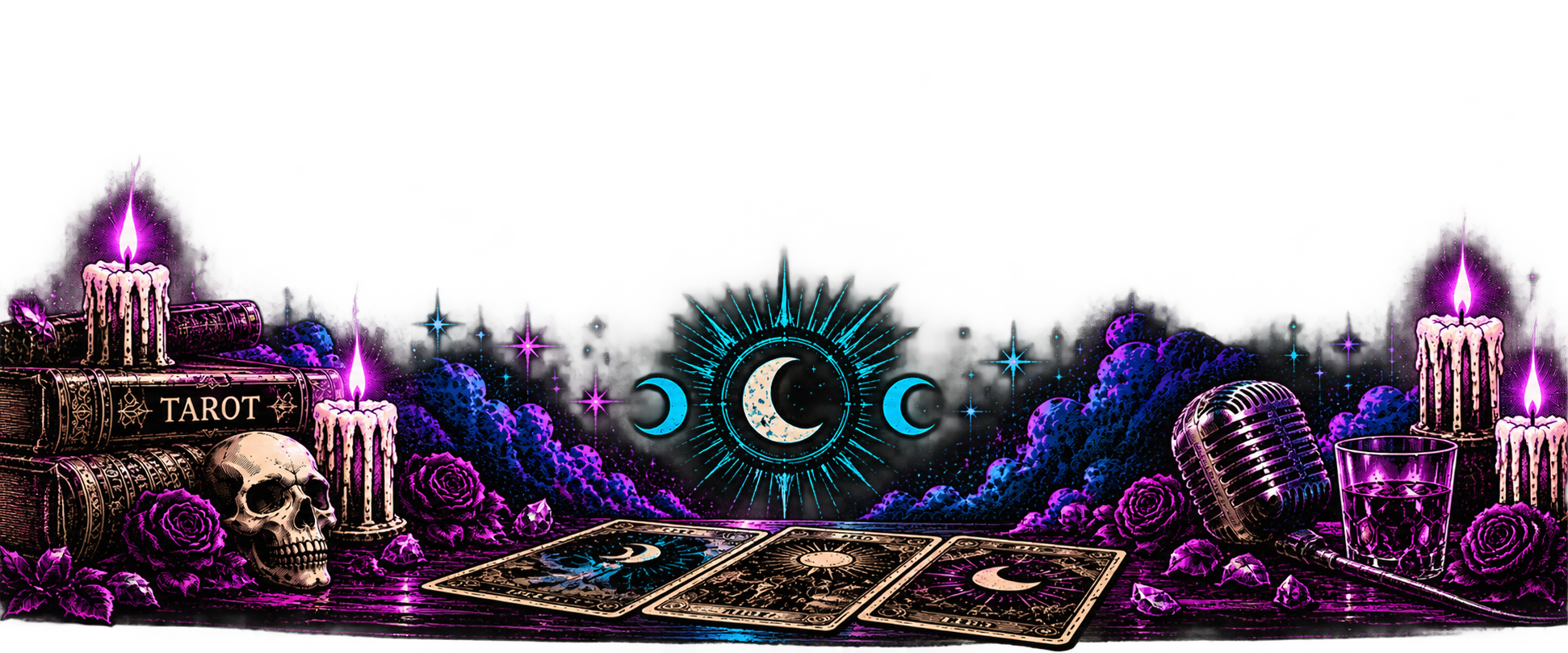 Arte decorativa do rodapé Moonlight